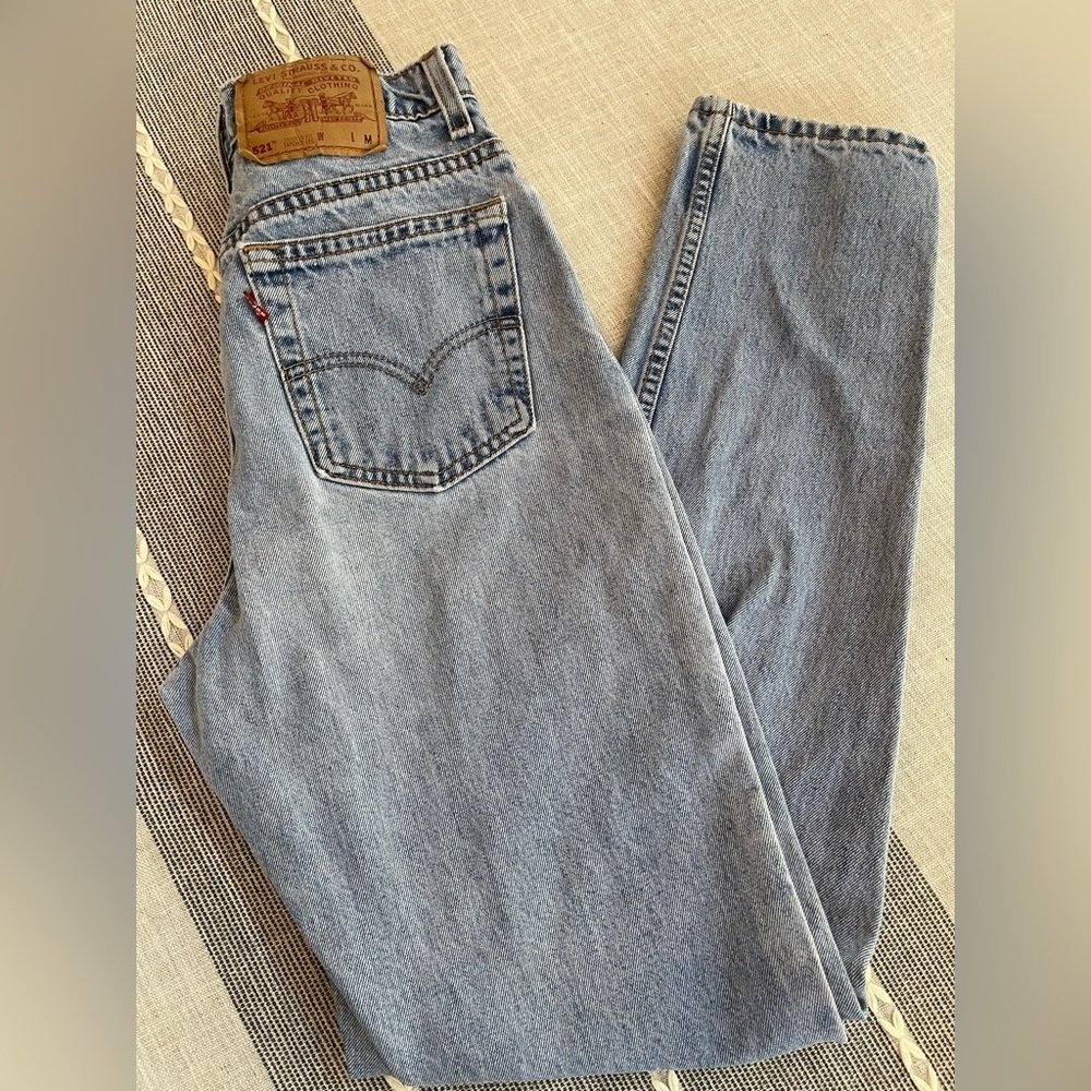 Levi’s VTG 521 Tapered Fit Butterfly Lightwash 90’s‎ USA Med 4 Flaw* Streetwear